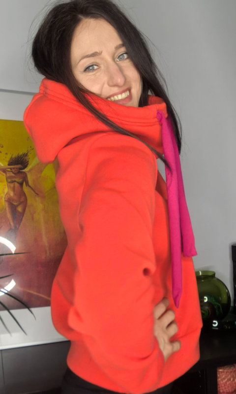 CLARET _ bluza z kapturem _ miś pomarańcz CLARET _ bluza z kapturem _ miś pomarańcz