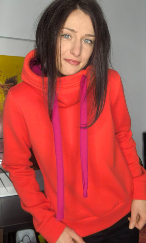CLARET _ bluza z kapturem _ miś pomarańcz CLARET _ bluza z kapturem _ miś pomarańcz