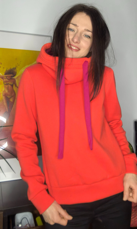 CLARET _ bluza z kapturem _ miś pomarańcz CLARET _ bluza z kapturem _ miś pomarańcz