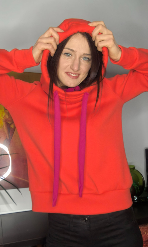 CLARET _ bluza z kapturem _ miś pomarańcz CLARET _ bluza z kapturem _ miś pomarańcz