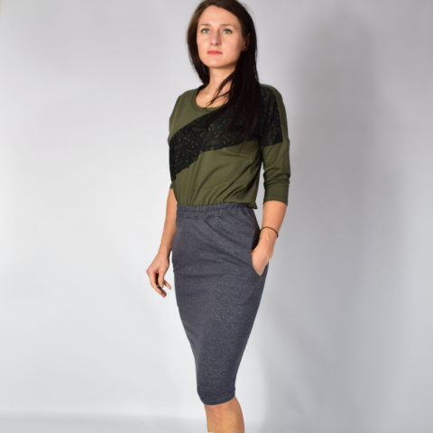 S _ LIZ _ spódnica ołówkowa _ dresówka S _ LIZ _ spódnica ołówkowa _ dresówka