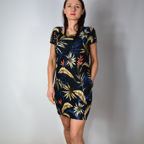 SANDRA krótki rękaw _ dzianina kimo SANDRA krótki rękaw _ dzianina kimo